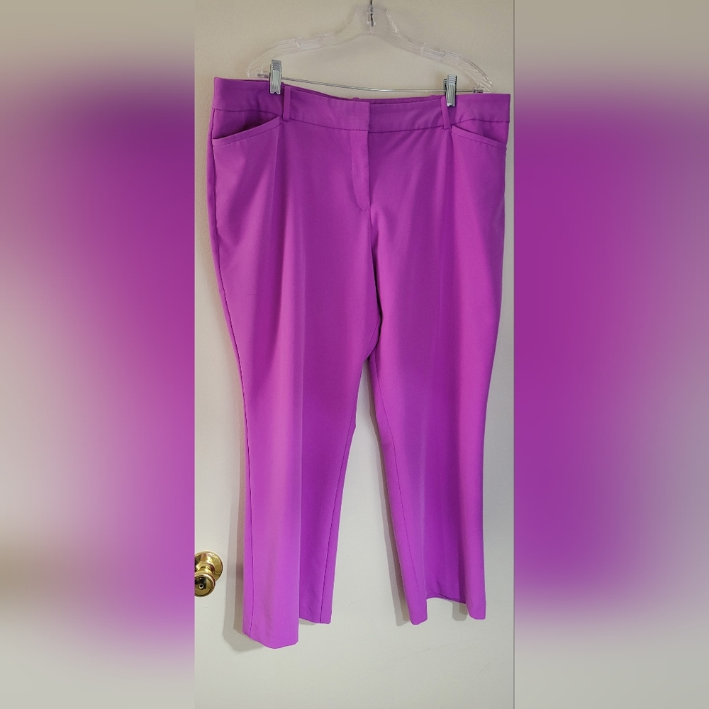 Worthington Womens Straight Leg Ankle Pant Plus Size 18 Short